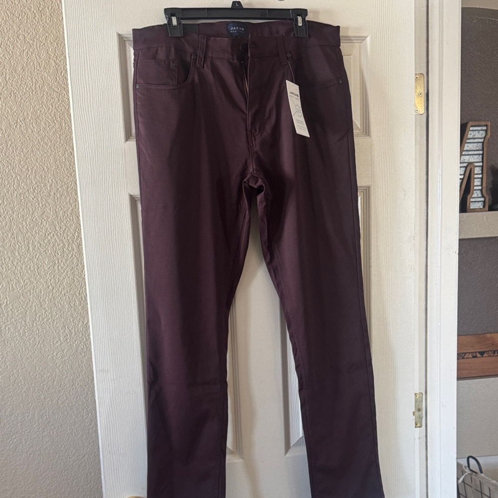 Jachs Men's Deep Burgundy Chinos
